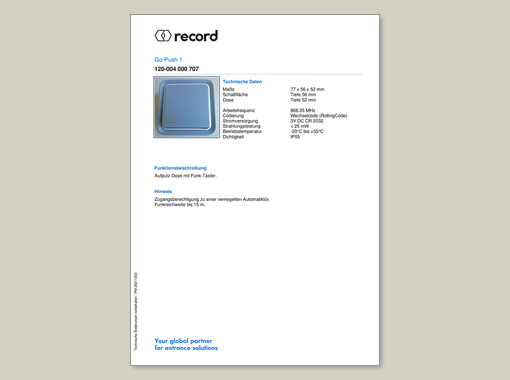 Datenblatt Go Push 1