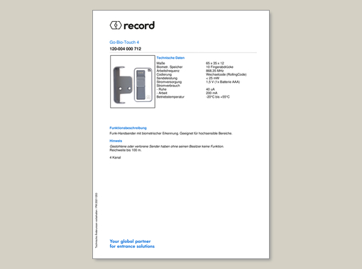 Datenblatt Geo-Bio Touch 4